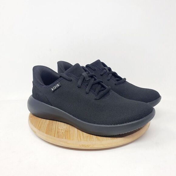 Kizik Shoes Womens 6.5‎ WIDE Madrid Eco Knit Black Sneakers Hands Free Slip On - Picture 6 of 13